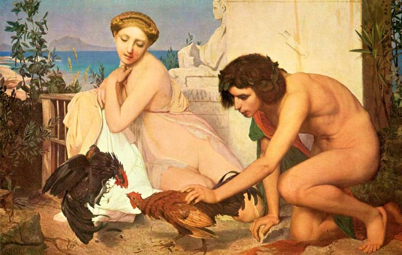 Jean Leon Gerome Jeunes Grecs Faisant battre des coqs